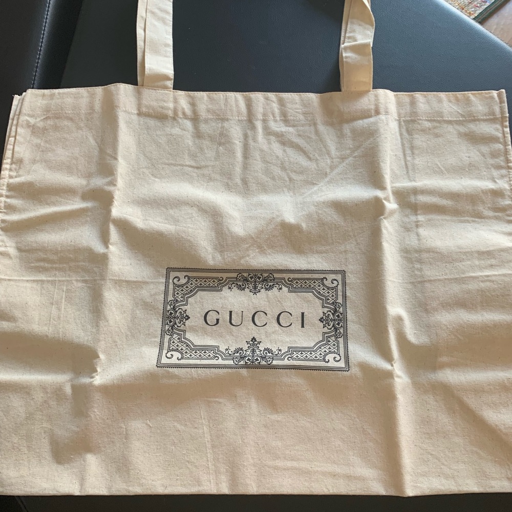 Authentic Gucci cloth tote 19x16x7